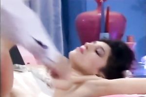 Horny and sexy honey got her fur pie group-fucked by her paramour