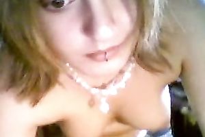 Teen blonde dirty slut wife on the web camera has awesome couple of boobies
