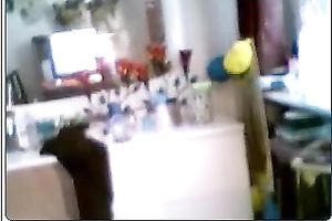 Teen blonde dirty slut wife on the web camera has awesome couple of boobies