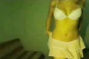 Divine blond college playgirl acquires in nature's garb for me on Skype chat