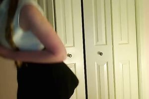 Slutty cute anon livecam girlie teased me with her disrobe show
