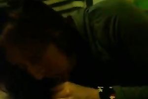 Brownhead dirty slut wife engulfing hard weenie balls unfathomable in POV