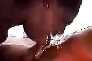 Ebony hoe deepthroats my BBC and pukes all over me