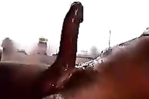 Ebony hoe deepthroats my BBC and pukes all over me