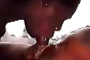 Ebony hoe deepthroats my BBC and pukes all over me