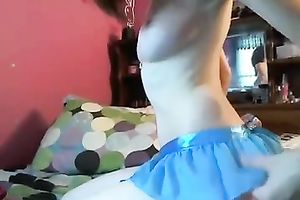 Wonderful breasty brunette hair rubs her soaked bald snatch for agonorgasmos