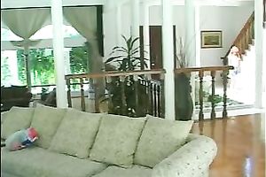 Naughty blond teenie in a nasty porn act with 2 chaps