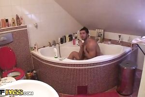 Hot youthful pair film every other at home in nature's garb and wicked