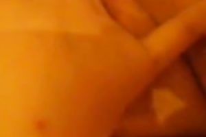 Chubby milf rubs her itchy and all moist fanny in her bedroom