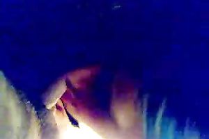 Skinny Bulgarian brunette hair giving me head in the black