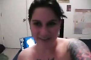 Plump dilettante white doxy on livecam shaking bulky ass