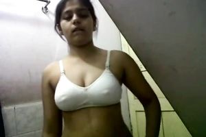 Hot punjabi legal age teenager babe with sexy large scones disrobes for her boyfriend