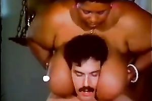 Fat dark housemaid desires to please a lustful slim white chap