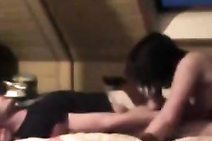 My neighbour acquires excellent BJ performed by his wicked brunette hair GF