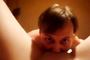 Horny boyfriend licks my moist wet crack with great enthusiasm