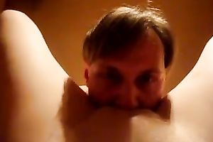 Horny boyfriend licks my moist wet crack with great enthusiasm