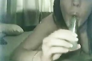 Amateur bombshell shoving her a-hole aperture with sex toy