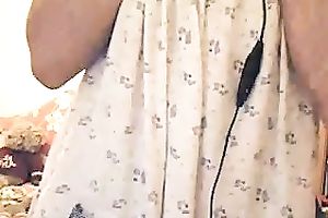 Cute non-professional Asian legal age teenager flashes her bazookas on camera