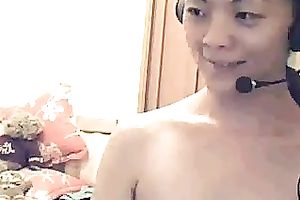 Cute non-professional Asian legal age teenager flashes her bazookas on camera