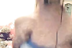 Cute non-professional Asian legal age teenager flashes her bazookas on camera