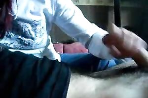 English horny white wife gives me unforgettable cook jerking in the morning