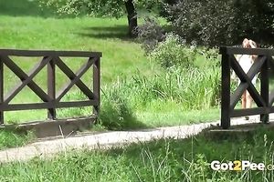 Mesmerizing amateur redhead cheating wife makes water in leg up position