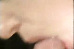 Beautiful white dark brown sweetheart pleases her guy orally