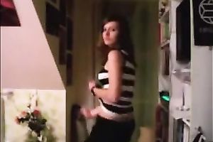 Cute and all natural brunette hair legal age teenager acquires rid of her raiment to turn me on