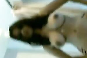 Busty Indian girlfriend engulfing my jock deepthroat in POV