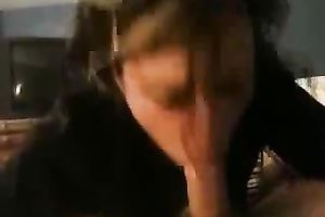 Feisty floozy with outstanding oral stimulation skills swallows the cum