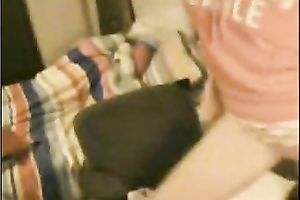 Blond haired horn-mad webcam nympho posed bare and masturbated