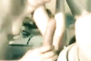 Dark haired beautiful lewd mother I'd like to fuck of my buddy was blowing his beefy ramrod