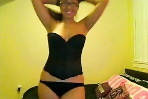 Awesome and super hawt nerdy black head was oiled and posed for me