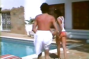 A wild group sex action by the pool for your viewing joy