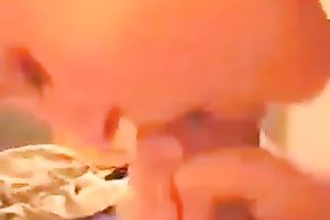 All whorable dark brown girlie was engulfing super hard lengthy wang of mine