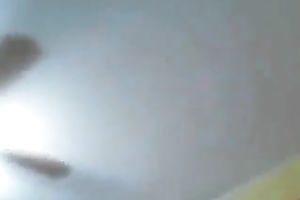 Slender chocolate all natural brunette girlie showed off her pointer sisters