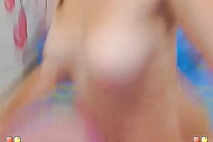 Sizzling sexy livecam white wife with large love muffins puts on fantastic show for me