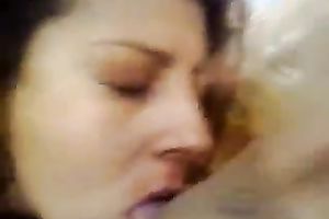 Nice facial and mouthful for my torrid curly Latina girlfriend