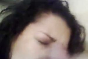 Nice facial and mouthful for my torrid curly Latina girlfriend