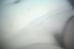 Chubby white wife masturbates with a banana and shows her monster cunt