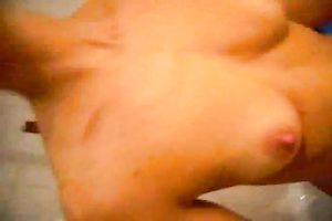 Slender mother I'd like to fuck cheating wife rubs moisturizing lotion into her undressed body