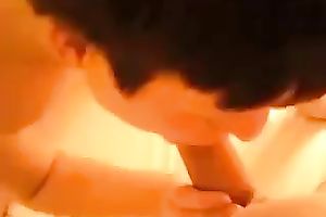 Dark haired pleasant marvelous girl of my buddy can engulf his dong nonstop