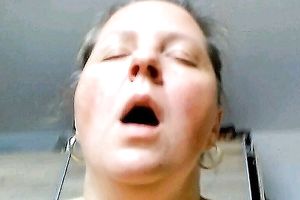 Chubby BBC slut with saggy pointer sisters is riding my knob magnificently POV style