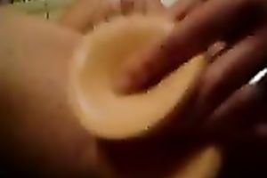 Kinky and concupiscent slut with worthwhile gazoo masturbates on my couch