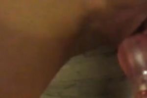 Lewd dilettante livecam floozy was using sex toy to pet her moist cookie for ogasm