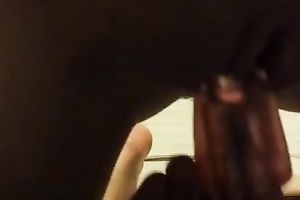 Lewd dilettante livecam floozy was using sex toy to pet her moist cookie for ogasm