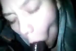 Bitch with raven hair was blowing my buddy's biggest dark cock