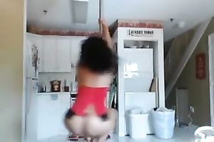 Majestic white sexy model wife dances for me on the pole