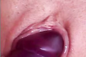 Awesome milfie brunette hair enjoys a company of a fake penis