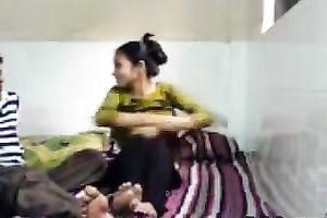 Hot foreplay with my Indian girlfriend in advance of this babe sucks my jock